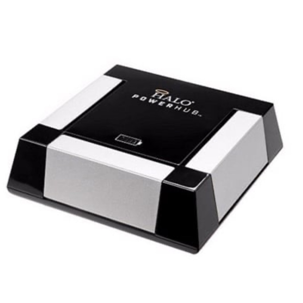 “New” HALO POWERHUB 5000 mah (6 Port Hub & Charging Station) Silver/Black